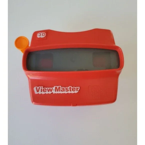 Vintage Red Viewmaster 3D Viewer Toy w Orange Lever Tyco Toys Made in USA - Picture 2 of 7